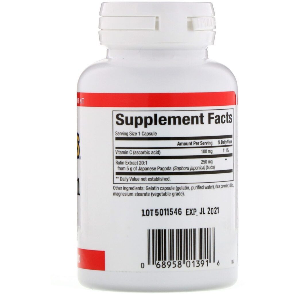 Natural Factors, Rutina, 250 mg, 90 cápsulas - Imagem 2