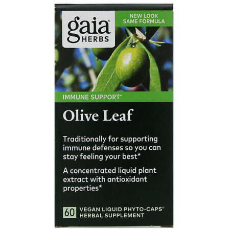 Gaia Herbs, Folha de Oliveira, 60 Cápsulas fito l´quidas vegetarianas