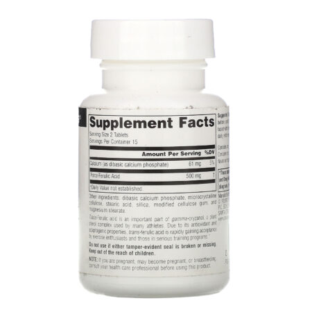 Source Naturals, Ácido Transferúlico, 250 mg, 30 tabletes - Image 2