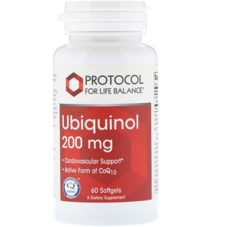 Protocol for Life Balance, Ubiquinol, 200 mg, 60 Cápsulas de Softgel