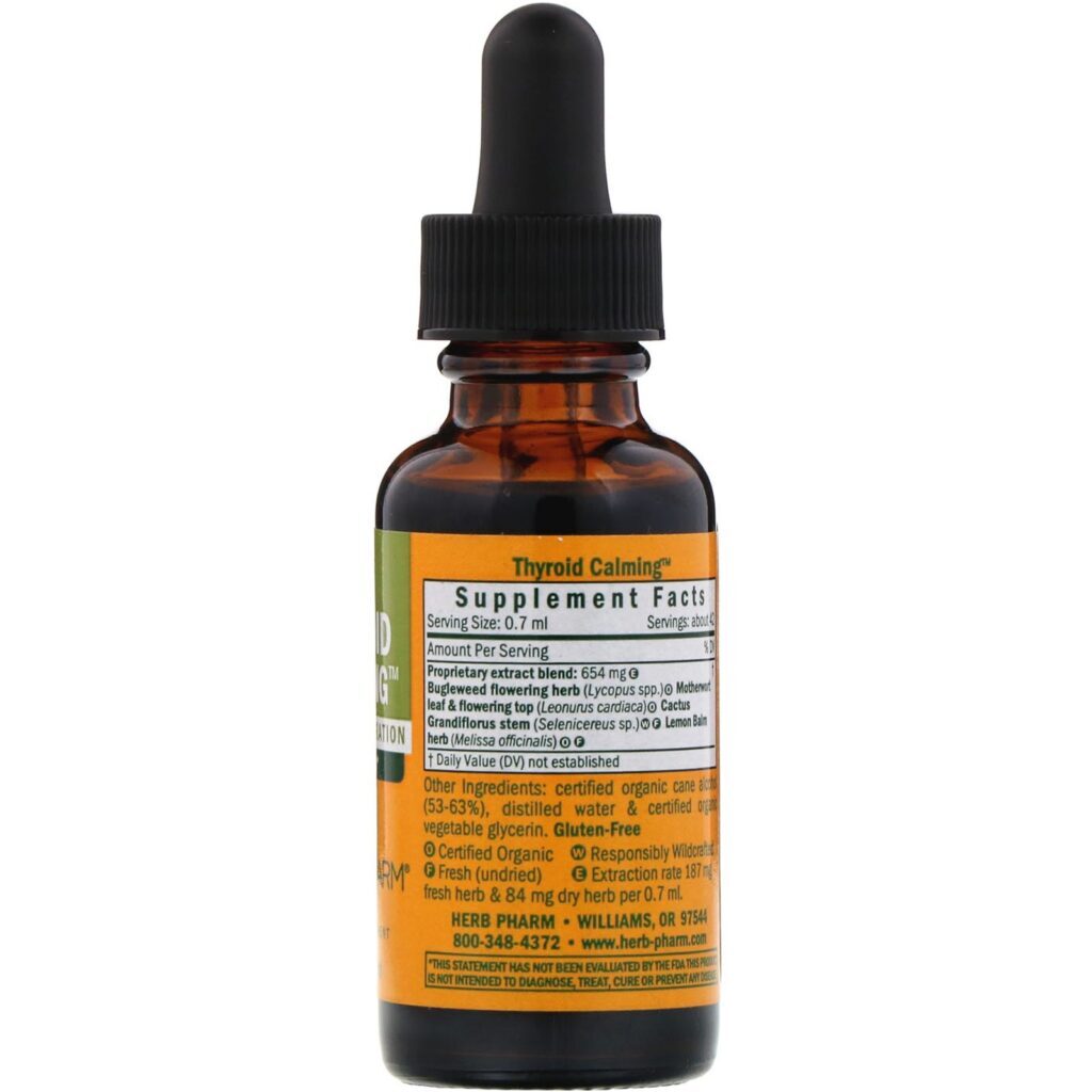 Herb Pharm, Thyroid Calming, 1 fl oz (30 ml) - Imagem 2