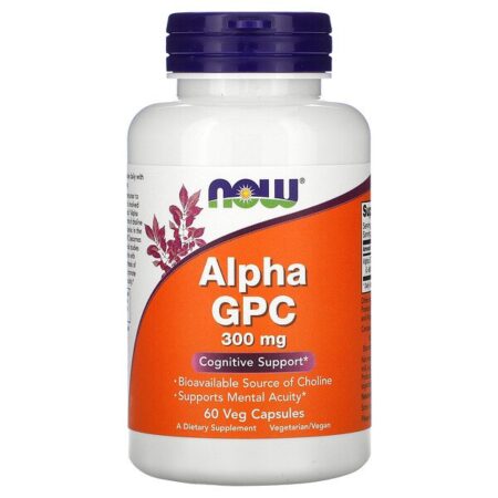 Now Foods, Alfa GPC, 300 mg, 60Cápsulas Vegetais