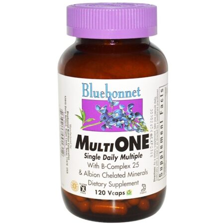 Bluebonnet Nutrition, MultiOne, Múltiplo, Um por Dia, 120 Cápsulas Vegetais