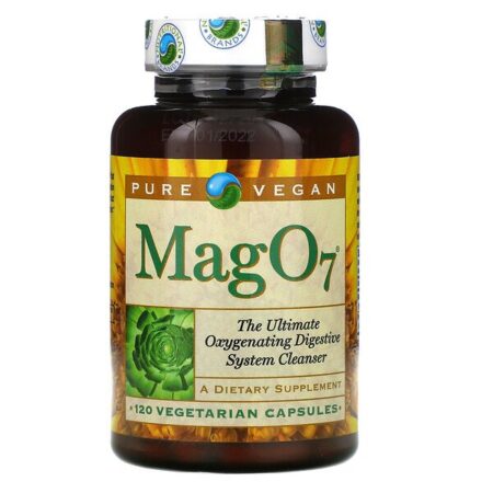 Pure Vegan, Mag 07, O Melhor Limpador Oxigenante do Sistema Digestivo, 120 Cápsulas Vegetarianas