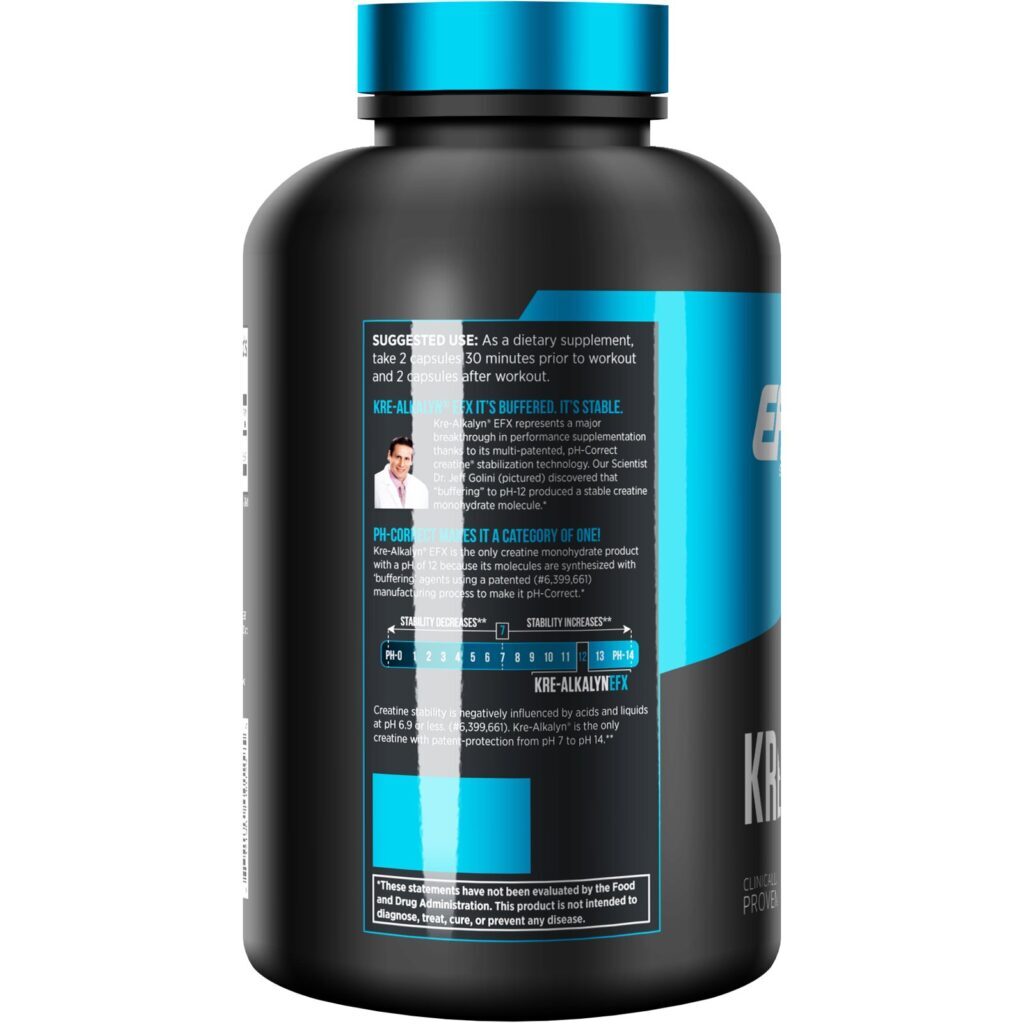 EFX Sports, Kre-Alkalyn EFX, 240 Cápsulas - Imagem 2