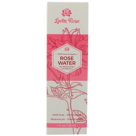 Leven Rose, Água de rosas 100% pura e orgânica, 4 fl oz (118 ml)