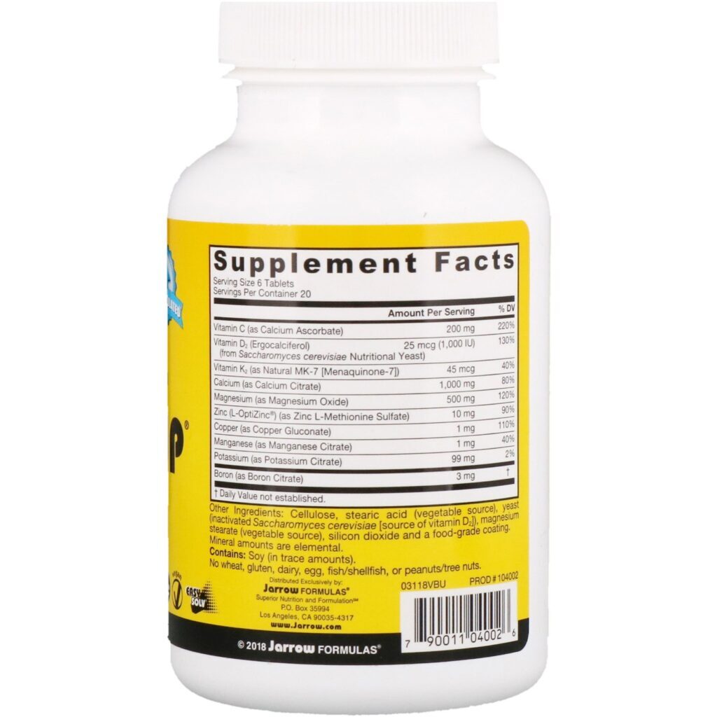 Jarrow Formulas, Bone-Up with Calcium Citrate, 120 Tablets - Imagem 2