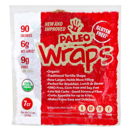 Julian Bakery, Paleo Wraps Orgânicos, 7 Wraps, 224 g (7,7 oz)