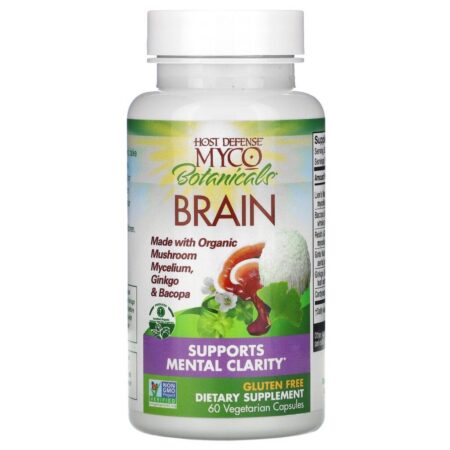 Fungi Perfecti, MycoBotanicals, Brain, 60 Cápsulas Vegetais - Imagem 3