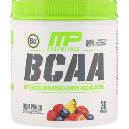 MusclePharm, BCAA Essenciais, Ponche de Frutas, 258 g (0,57 lbs)