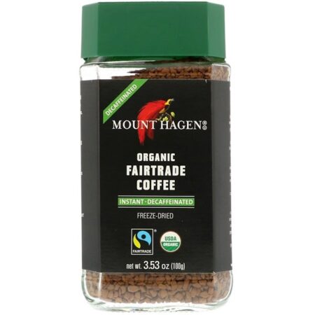 Mount Hagen, Café Orgânico Fairtrade, Instantâneo, Descafeinado, 100 g (3,53 oz)