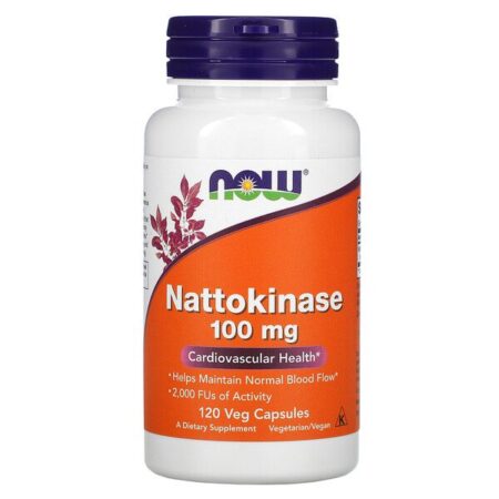 Now Foods, Nattokinase, 100 mg, 120 Cápsulas Vegetais