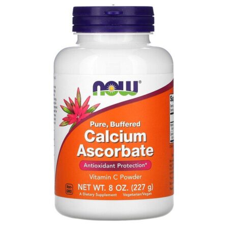 Now Foods, Ascorbato de Cálcio Puro e Tamponado, Vitamina C em Pó, 227 g (8 oz)