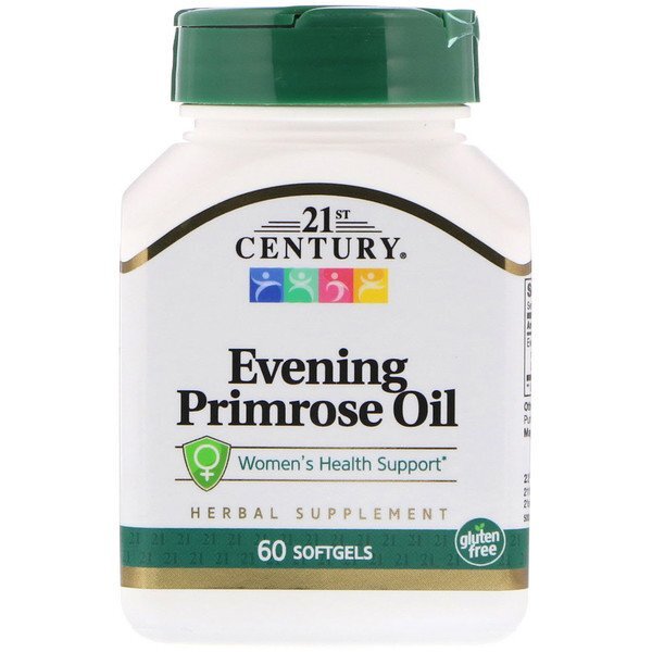 21st Century, Óleo de Prímula para a Noite, 60 Cápsulas gelatinosas