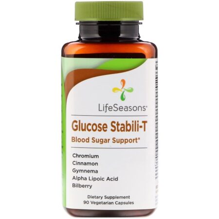 LifeSeasons, Glucose Stabili-T, Manutenção do Açúcar no Sangue, 90 Cápsulas Vegetarianas