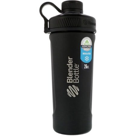 Blender Bottle, Blender Bottle Radian, Aço Inoxidável Isotérmico, Preto Matte , 26 oz (768 ml)