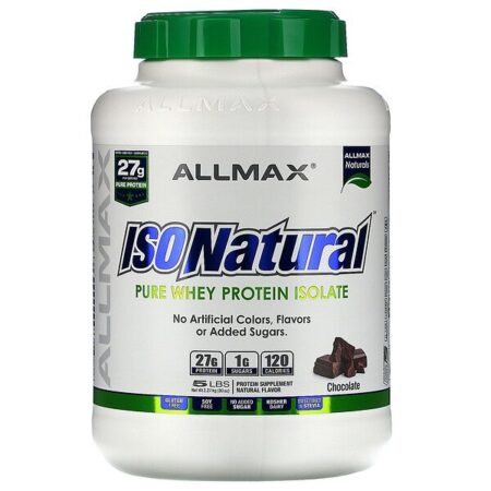 ALLMAX Nutrition, IsoNatural, Isolado de Proteína Whey Puro, Chocolate, 5 lbs