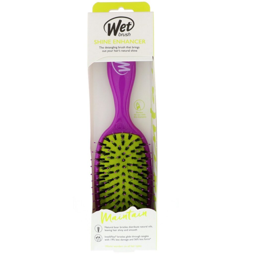 Wet Brush, Shine Enhancer Brush, Maintain, Purple, 1 Brush - Imagem 2