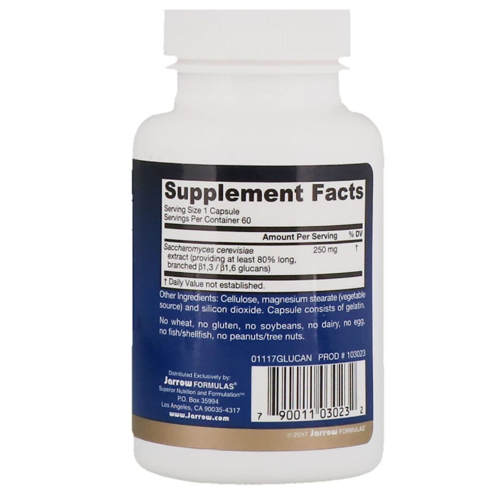 Jarrow Formulas, Beta Glucan, 60 Capsules - Imagem 2