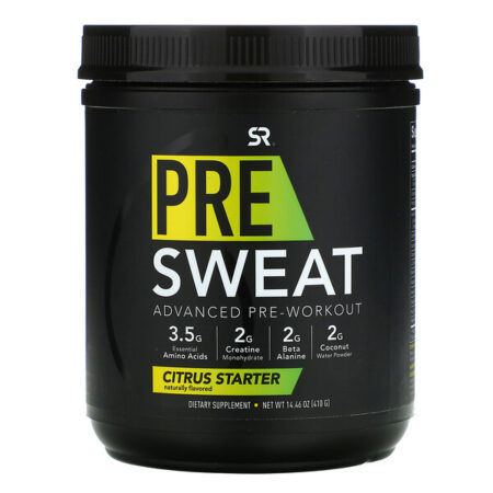 Sports Research, Pre-Sweat Advanced Pre-Workout, Citrus Starter, 14.46 oz (410 g)