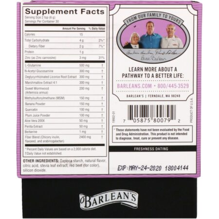 Barlean's, Intestinal Repair, Sabor Frutas Mistas, 6,35 oz (180 g) - Image 2