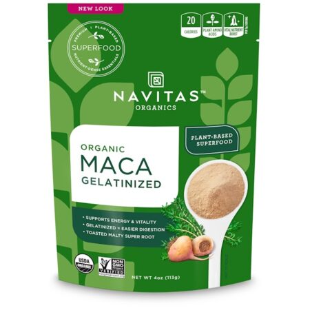 Navitas Organics, Orgânico, Maca, Gelatinizado, 4 oz (113 g)