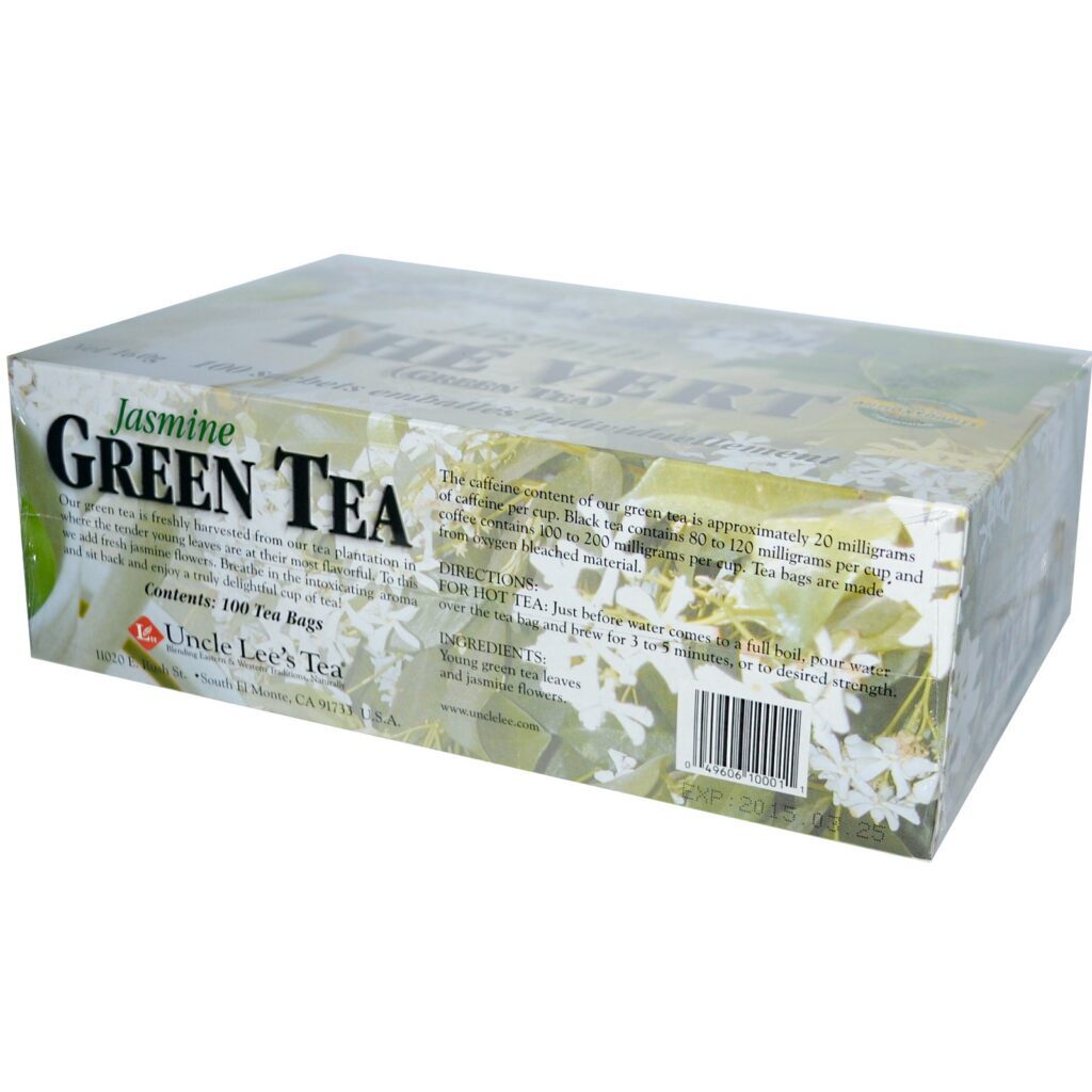 Uncle Lee's Tea, Lendas da China, Chá Verde, Jasmim, 100 sacos de chá, 5,64 oz. (160 g) - Imagem 2