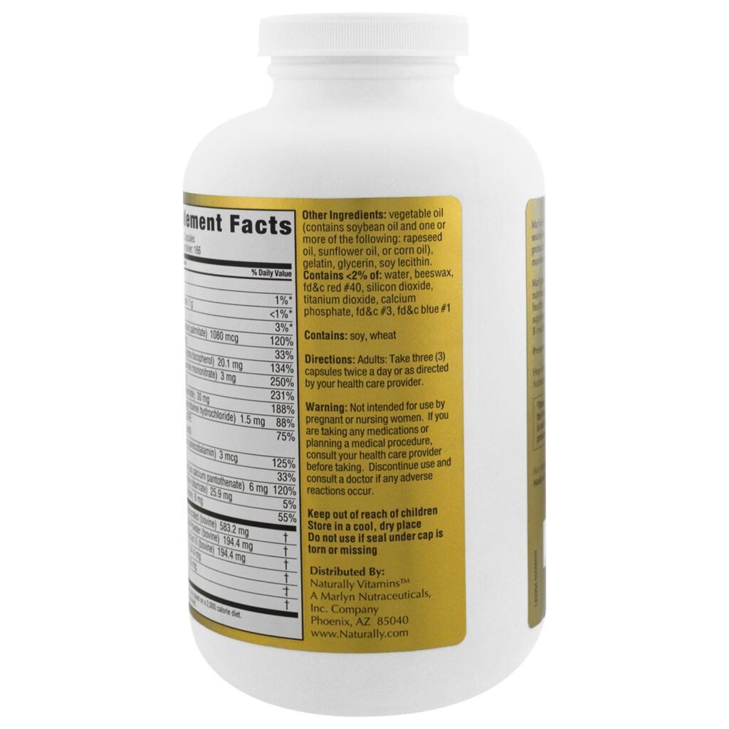Naturally Vitamins, Marlyn, Hep-Forte, 500 Cápsulas de Gelatina Mole - Imagem 3