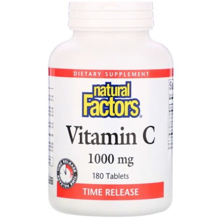 Natural Factors, Vitamina C, Liberação Programada, 1.000 mg, 180 Comprimidos