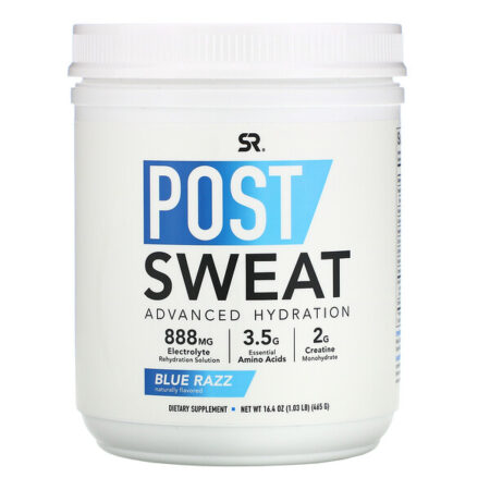 Sports Research, Post-Sweat Advanced Hydration, Blue Razz, 16.4 oz (465 g)