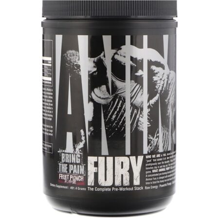 Universal Nutrition, Animal Fury, Fruit Punch, 491.4 g