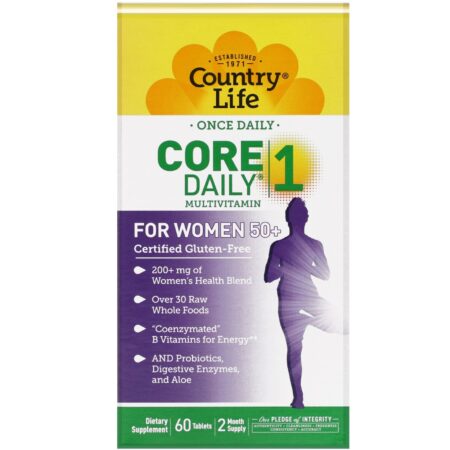 Country Life, Multivitamínico Core Daily-1, Mulheres acima de 50 anos, 60 Comprimidos - Image 2