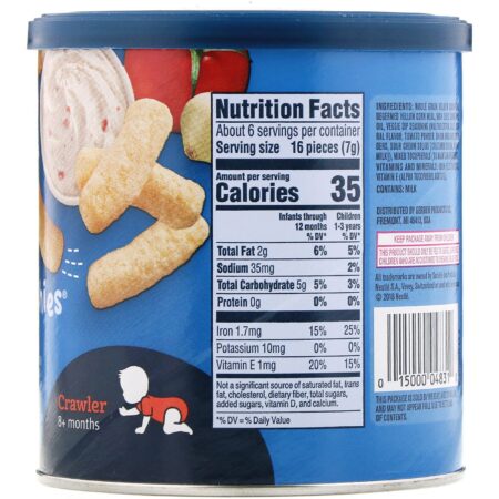 Gerber, Lil' Crunchies, 8+ Months, Veggie Dip, 1.48 oz (42 g) - Image 2