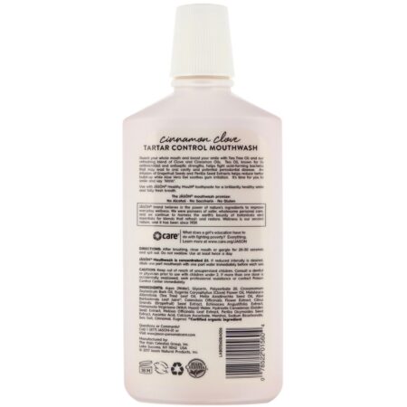 Jason Natural, Healthy Mouth, Enxaguante Bucal para Hálito Fresco, Controle do Tártaro, Cravo e Canela, 16 fl oz (473 ml) - Image 2