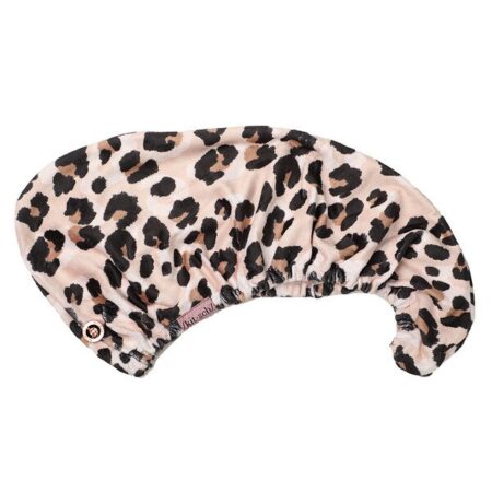 Kitsch, Toalha de Microfibra para Cabelo, Secagem Rápida, Leopardo, 1 Unidade