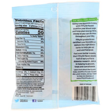 Fifty 50, Low Glycemic Hard Candy, Butterscotch, 2.75 oz (78 g) - Image 2