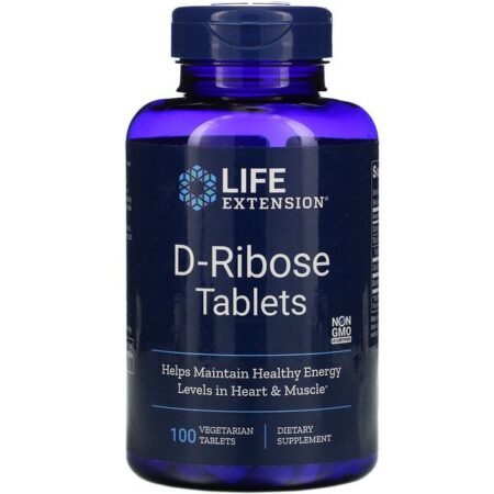 Life Extension, Comprimidos de D-Ribose, 100 comprimidos vegetarianos