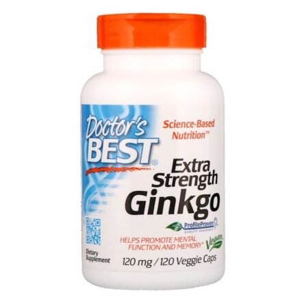 Doctor's Best, Ginkgo com Potência Extra, 120 mg, 120 Cápsulas Vegetais