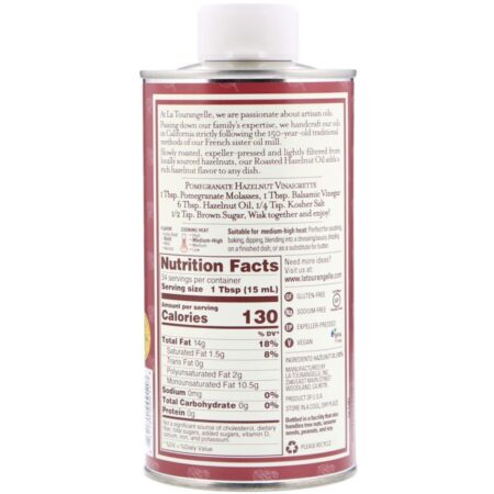 La Tourangelle, Roasted Hazelnut Oil, 16.9 fl oz (500 ml) - Imagem 2