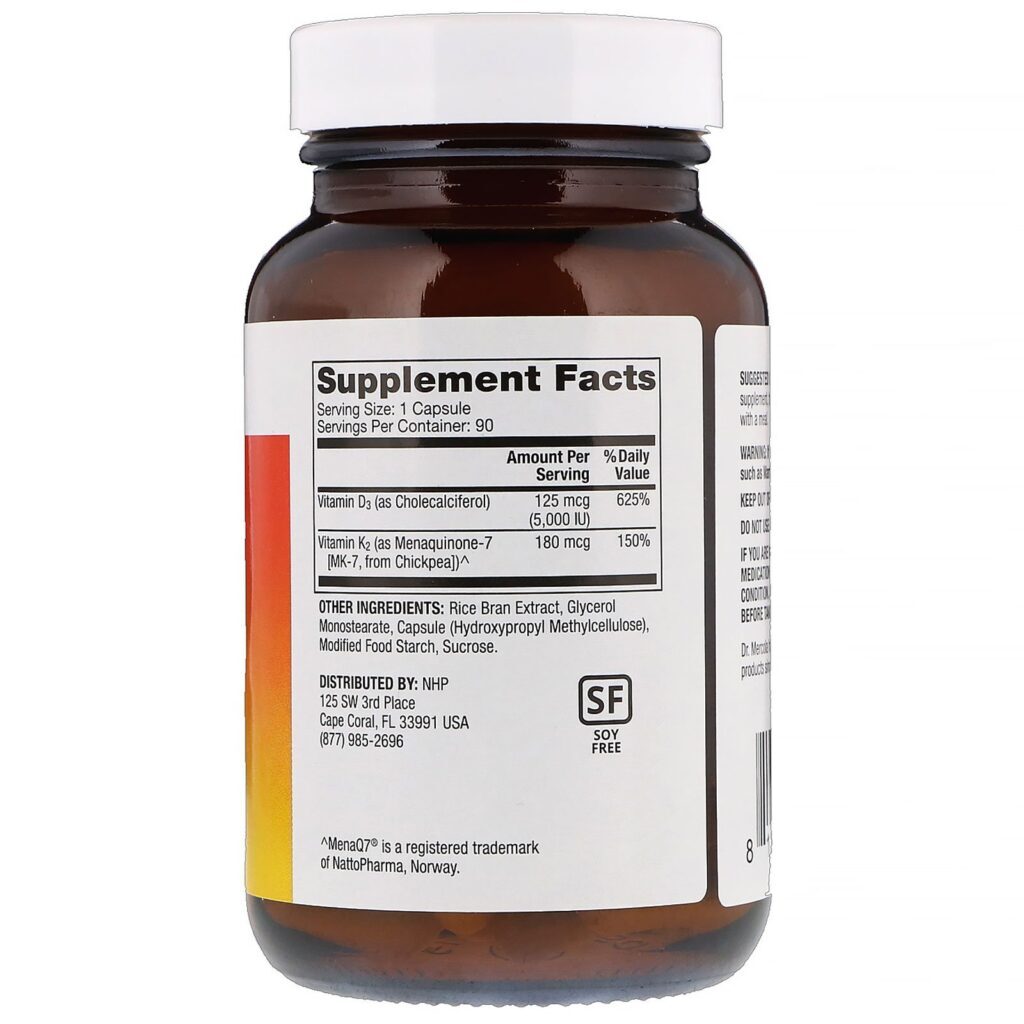 Dr. Mercola, Vitamins D3 & K2, 90 Capsules - Imagem 2