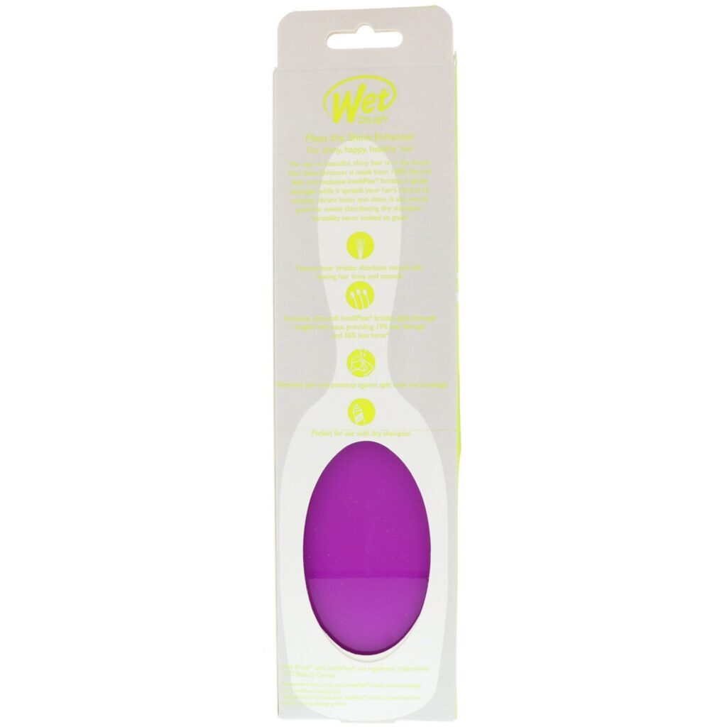 Wet Brush, Shine Enhancer Brush, Maintain, Purple, 1 Brush - Imagem 3