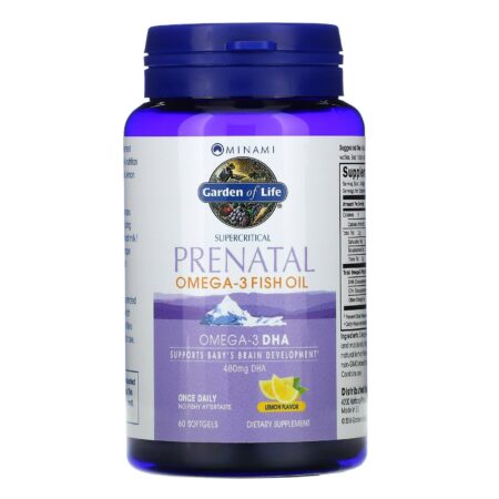 Minami Nutrition, Supercritical Prenatal, Óleo de Peixe Ômega-3, Sabor de Limão, 60 Cápsulas Softgel - Image 3