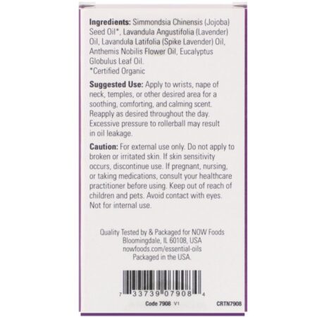 Now Foods, Roll-On para Alívio dos Desconfortos da Cabeça, 10 ml (1/3 fl oz) - Imagem 2