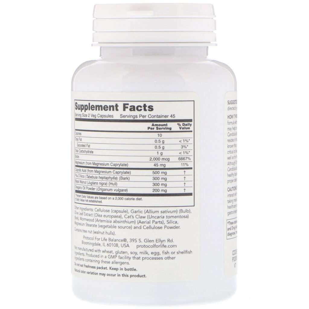 Protocol for Life Balance, OrthoFlora Suporte para Levedura, 90 Cápsulas Vegetais - Imagem 2