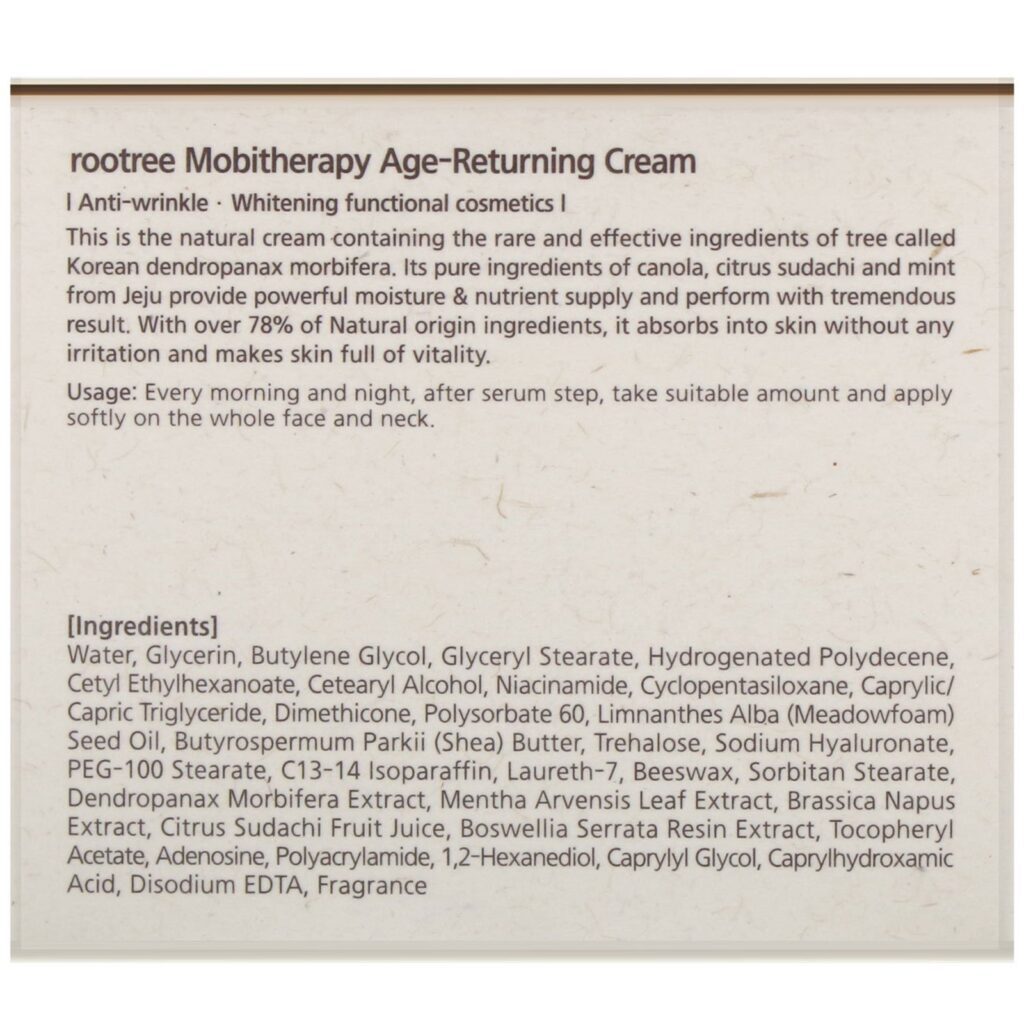 Rootree, Mobitherapy Age-Returning Cream, 2.12 fl oz (60 g) - Imagem 3