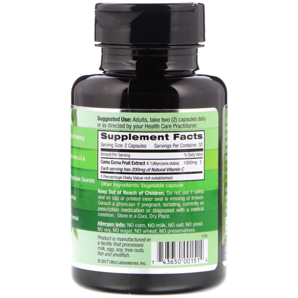 Emerald Laboratories, Camu-camu, 60 cápsulas vegetais - Imagem 2