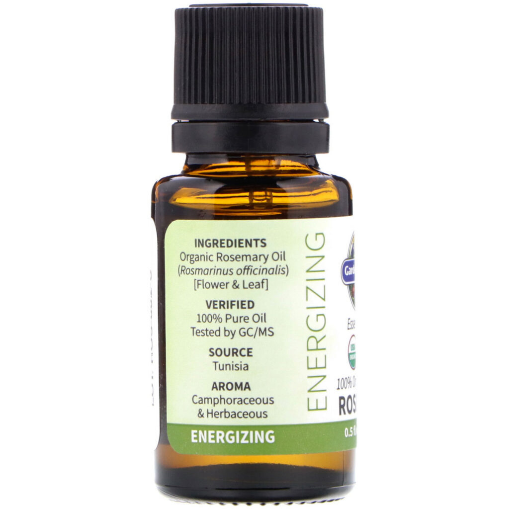 Garden of Life, 100% Organic & Pure, Essential Oils, Energizing, Rosemary, 0.5 fl oz (15 ml) - Imagem 2