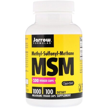 Jarrow Formulas, MSM, 1.000 mg, 100 Cápsulas Vegetais