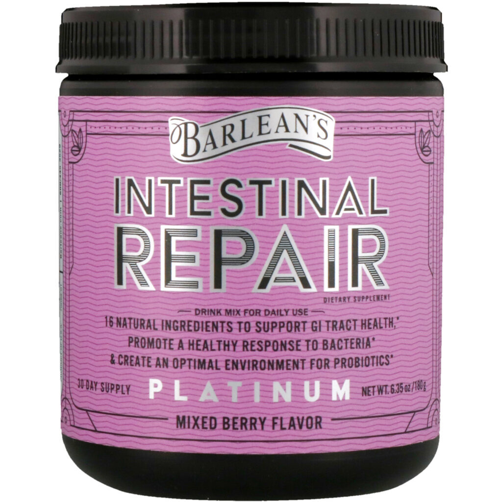 Barlean's, Intestinal Repair, Sabor Frutas Mistas, 6,35 oz (180 g) - Imagem 3