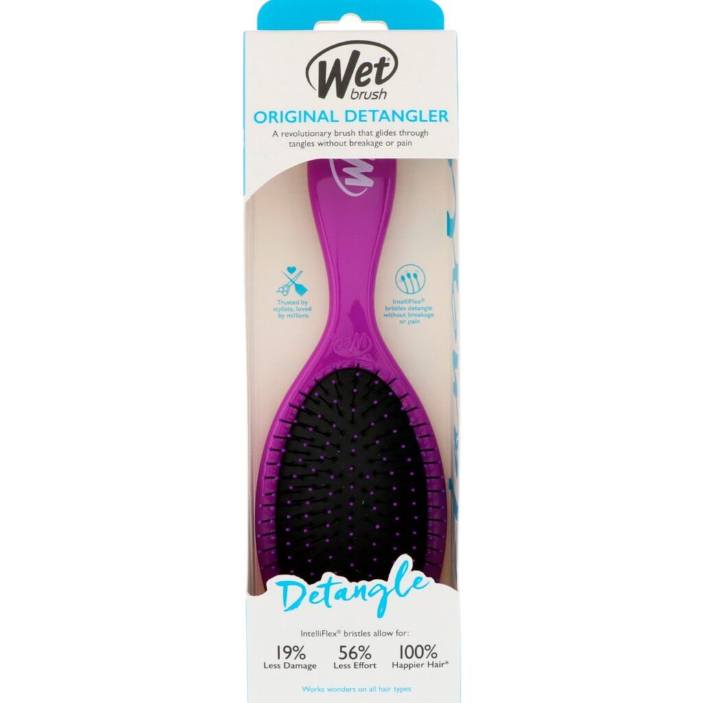 Wet Brush, Escova Original Detangler, Purple, 1 Escova - Imagem 2